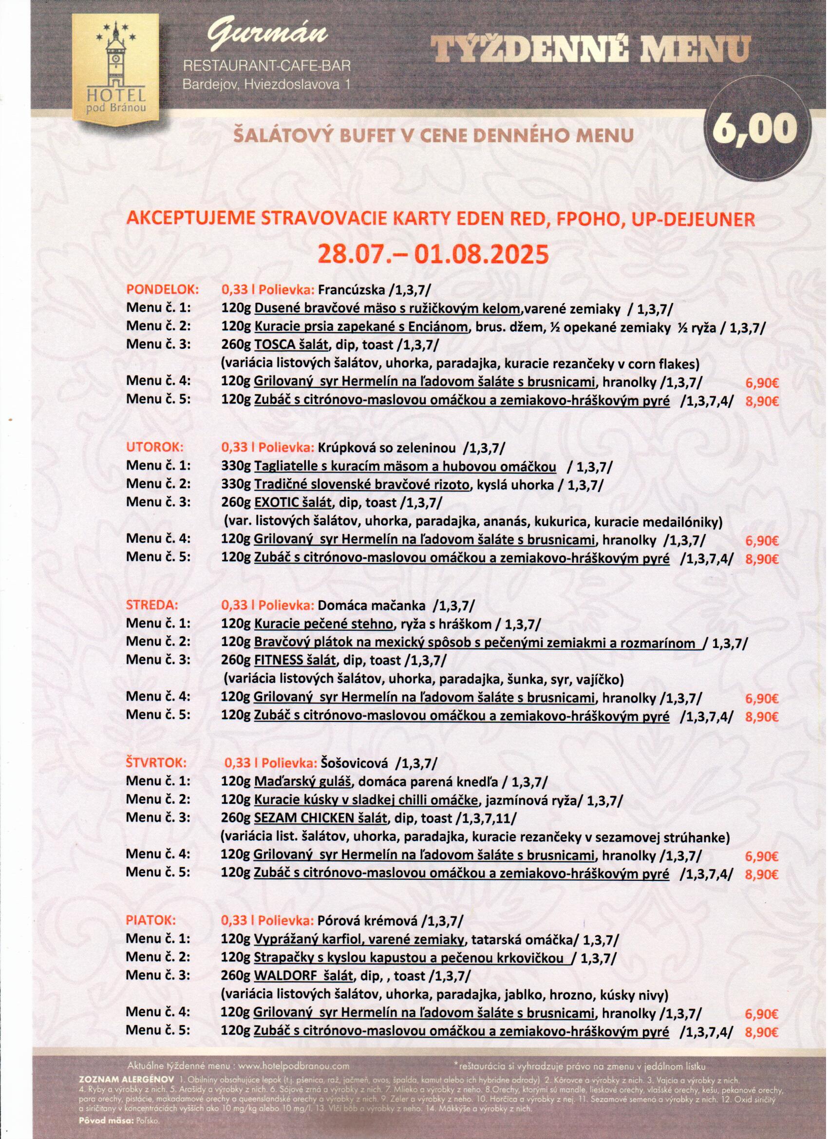 Denné menu